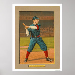 Tom Downey röda baseball 1911 Poster