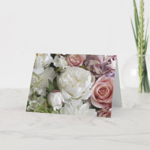 Tom Elegant för Rosa av inre Söt Blommigt , vikt Anteckningskort