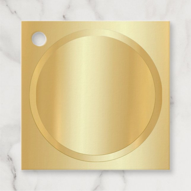 Tom Elegant för utseende i Guld Lägg till text Gåvor Etiketter (Framsida)