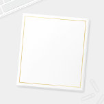Tom Elegant Guld Anteckningsblock<br><div class="desc">Tomt Anteckningsblock har tomt utrymme med guld gräns. Observera: Folidinformationen simuleras i teckningen. Ingen faktisk folie kommer att användas vid skapar av denna produkt.</div>