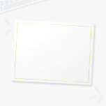 Tom Elegant Guld Anteckningsblock<br><div class="desc">Tomt Anteckningsblock har tomt utrymme med guld gräns.</div>