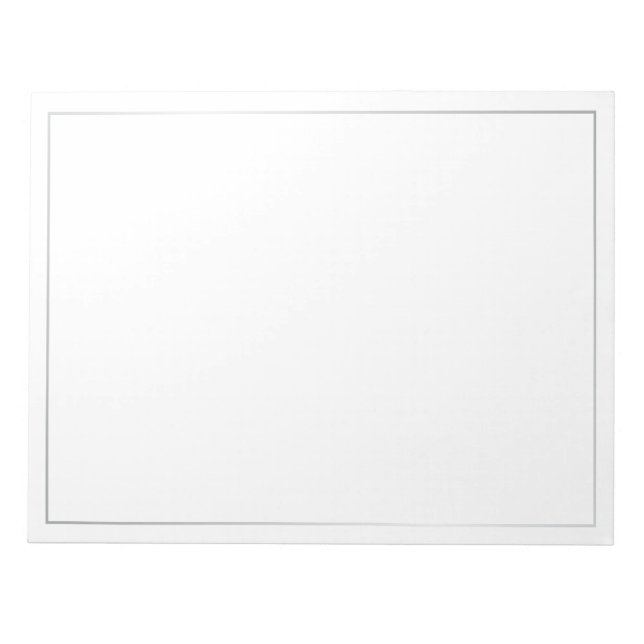 Tom Elegant Silver Anteckningsblock (Framsida)