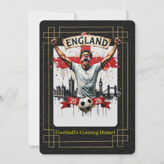 Tom England Fotbollslag 2026 Digital Nedladdning Julkort