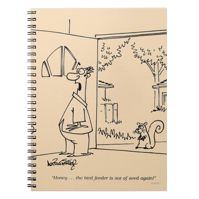 Tom fågelförlagematare anteckningsbok (Framsidan)