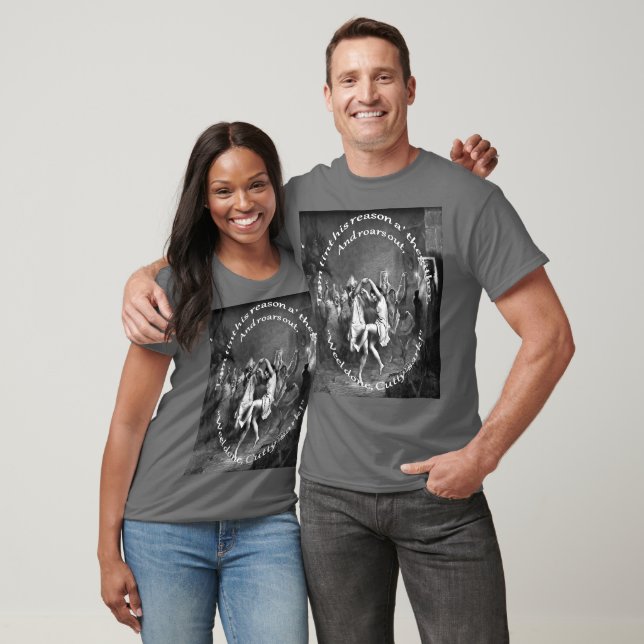 Tom förlorade helt sin förnuft Burns natt grå T Shirt (Unisex)