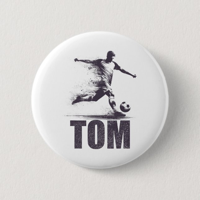 Tom Fotboll Pojkar Personlig Förnamn Tom  Knapp (Framsida)