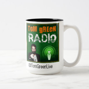 Tom grönt radiosände kaffemuggen Två-Tonad mugg