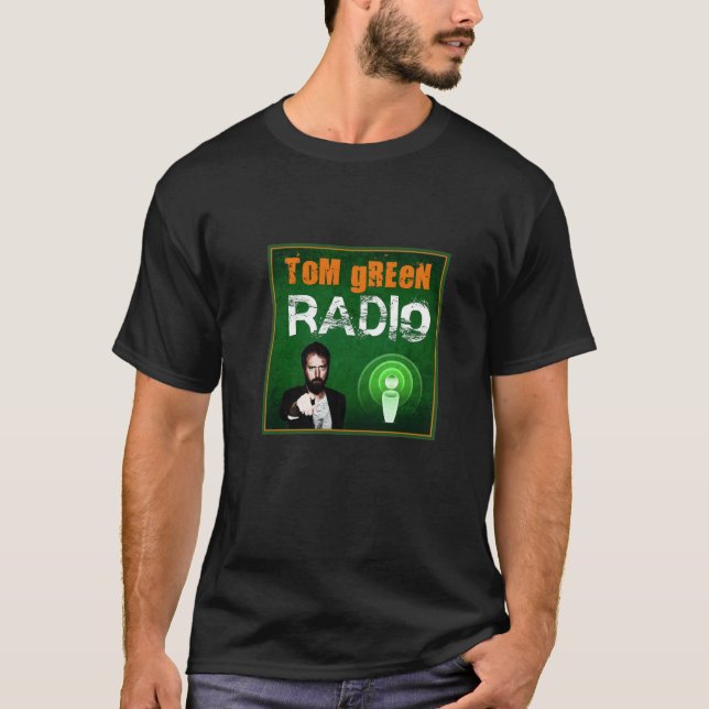 Tom grönt radiosände T-tröja T Shirt (Framsida)