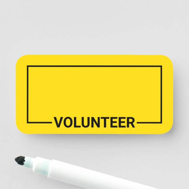 Tom Gult Volunteer Namnbricka (På plats)