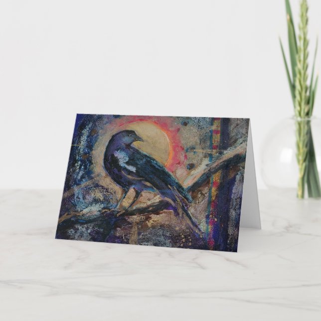 Tom hälsningskort för Messenger Raven Kråka Kort (Framsida)