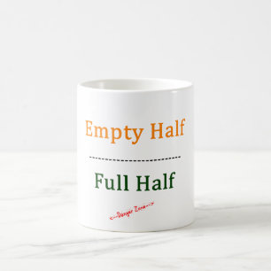 Tom halva/mycket till hälften kaffemugg