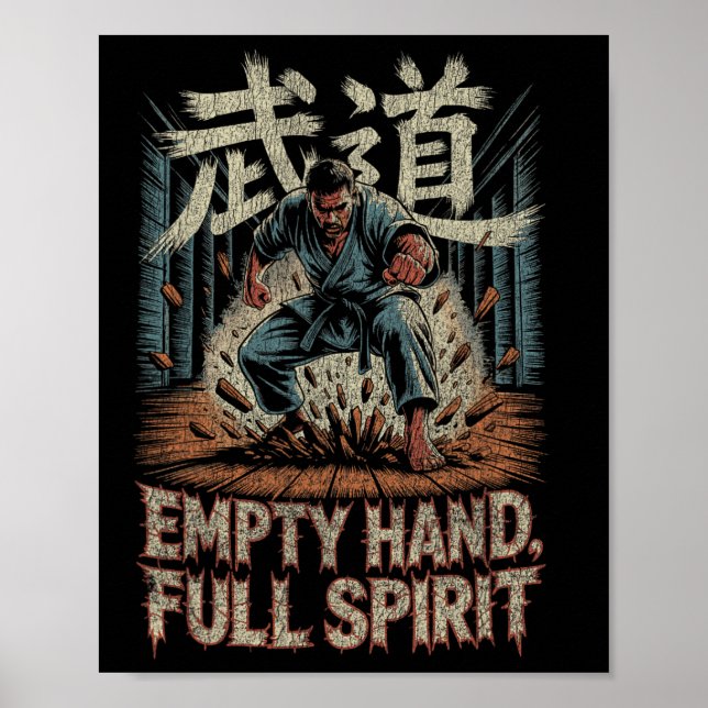Tom Hand Full Ändamål Karate Strids Styrka Des Poster (Framsidan)
