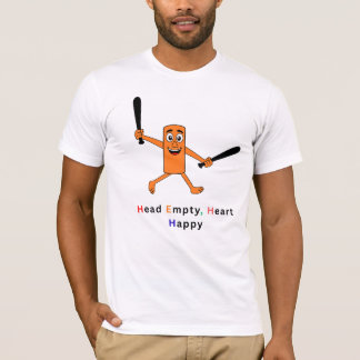 Tom Huvud Tomt Hjärta Glad Rolig Grafisk Herr-T-Sh T Shirt
