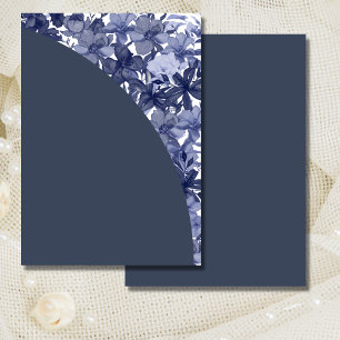 Tom inbjudan DIY Arch Navy Blue Blommigt