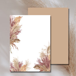 Tom inbjudan DIY Pampas Grass Mörk Mauve Rosa