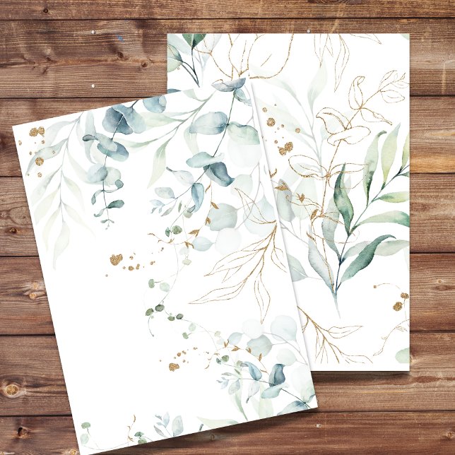 Tom inbjudan Eukalyptus Grönska, Guld Virvel (Skapare uppladdad)