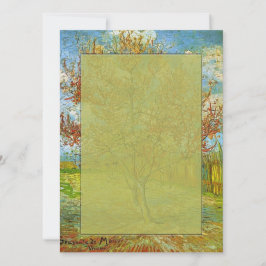 tom inbjudan, Rosa Peach Träd i Blommar Inbjudningar