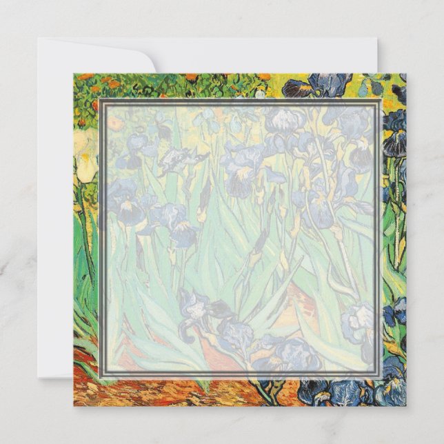 tom inbjudan, van Gogh Irisar Inbjudningar (Framsida)