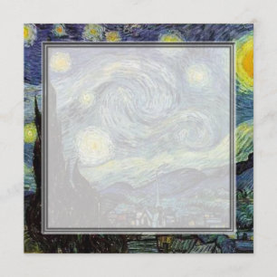 tom inbjudan, van Gogh Starry night Inbjudningar