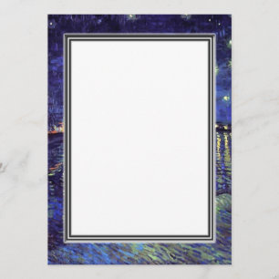 tom inbjudan, van Gogh Starry night Inbjudningar