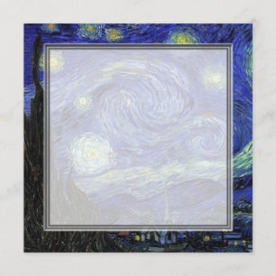 tom inbjudan, van Gogh Starry night Inbjudningar