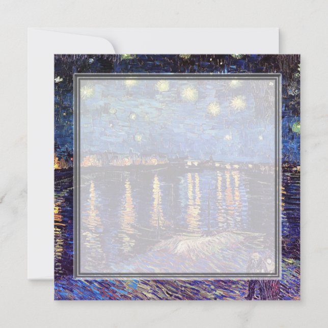 tom inbjudan, van Gogh Starry night Inbjudningar (Framsida)