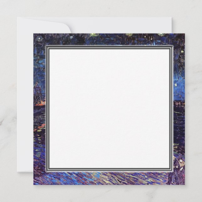 tom inbjudan, Van Gogh stjärnklar natt Inbjudningar (Framsida)