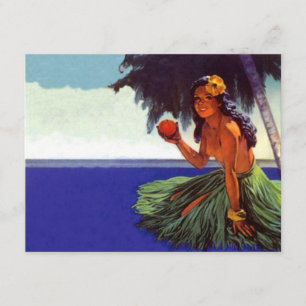 Tom inbjudan Vintage Tropical Isle Luau Party