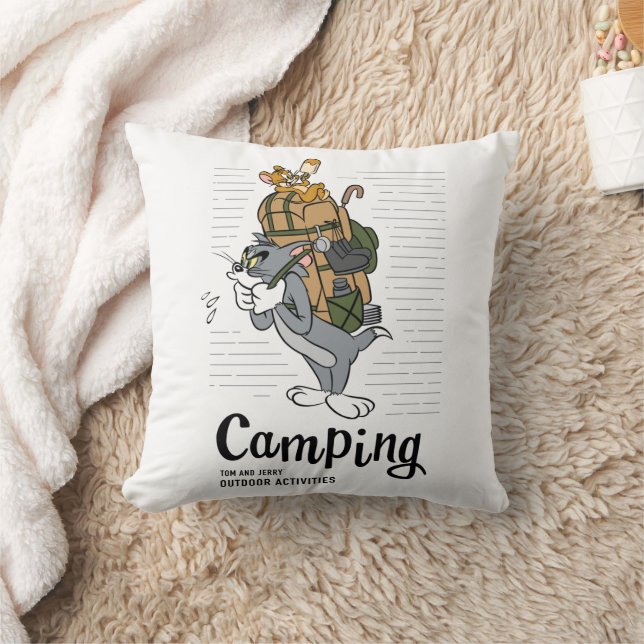 Tom & Jerry Camping Kudde (Filt)
