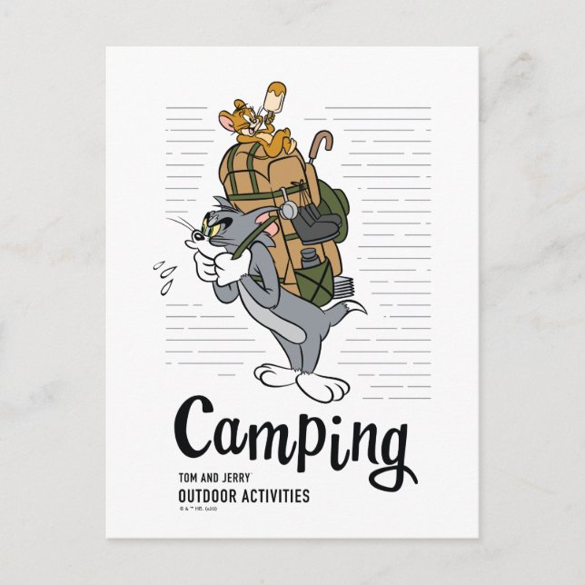 Tom & Jerry Camping Vykort (Framsida)