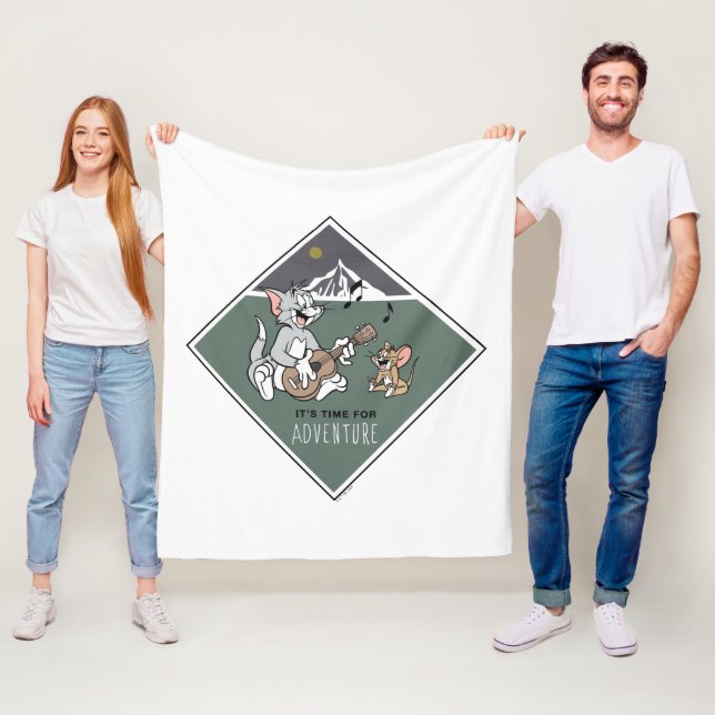 Tom & Jerry "Det är dags för Äventyr" Fleecefilt (På plats)