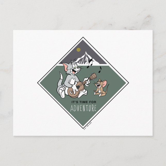Tom & Jerry "Det är dags för Äventyr" Vykort (Framsida)