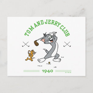 Tom & Jerry Golfing Klubb 1940 Vykort