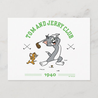 Tom & Jerry Golfing Klubb 1940 Vykort