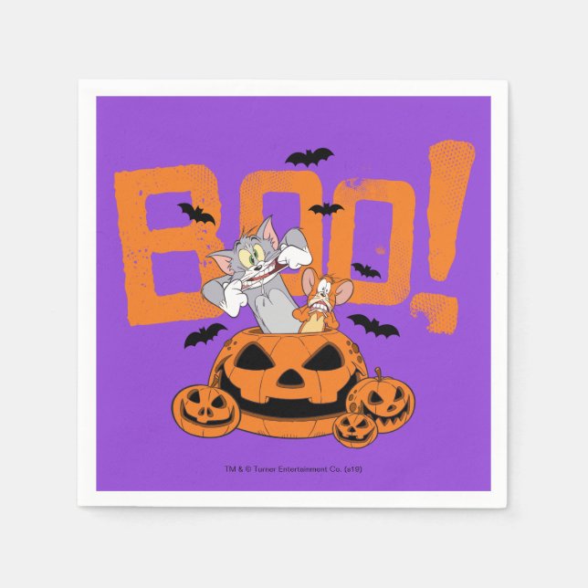 Tom & Jerry | Happy halloween Boo Pappersservett (Framsidan)