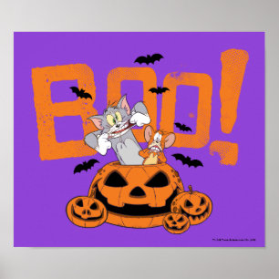 Tom & Jerry   Happy halloween Boo Poster