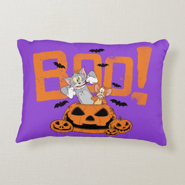 Tom & Jerry | Happy halloween Boo Prydnadskudde (Baksidan)