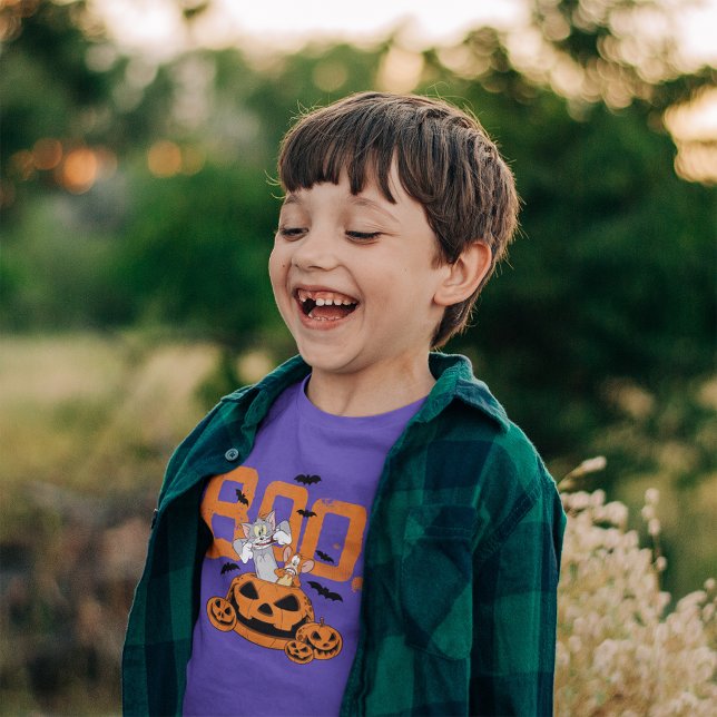Tom & Jerry | Happy halloween Boo T Shirt (Kid wearing shirt)
