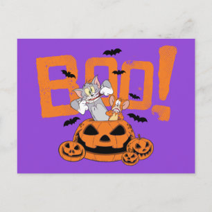 Tom & Jerry Happy halloween Boo Vykort