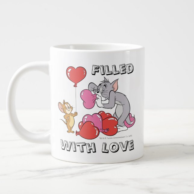 Tom & Jerry Inflate Valentine Heart Balloations Jumbo Mugg (Vänster)