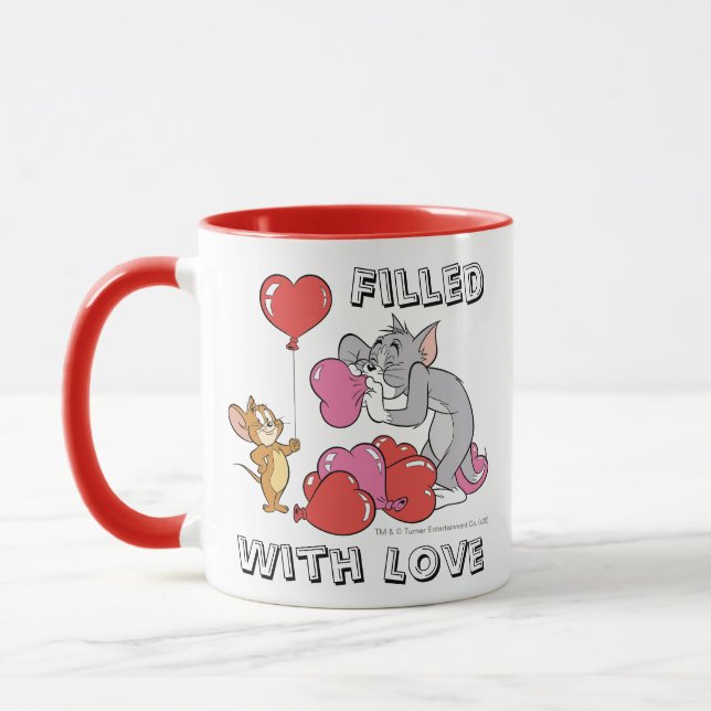 Tom & Jerry Inflate Valentine Heart Balloations Mugg (Vänster)
