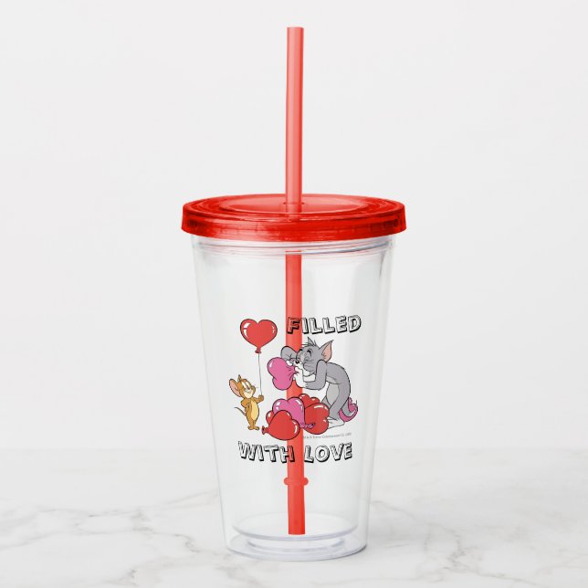 Tom & Jerry Inflate Valentine Heart Balloations Take Away Mugg (Framsida)