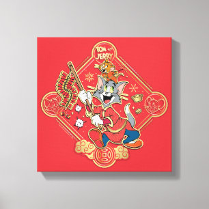 Tom & Jerry Lighting Firecrackers Canvastryck