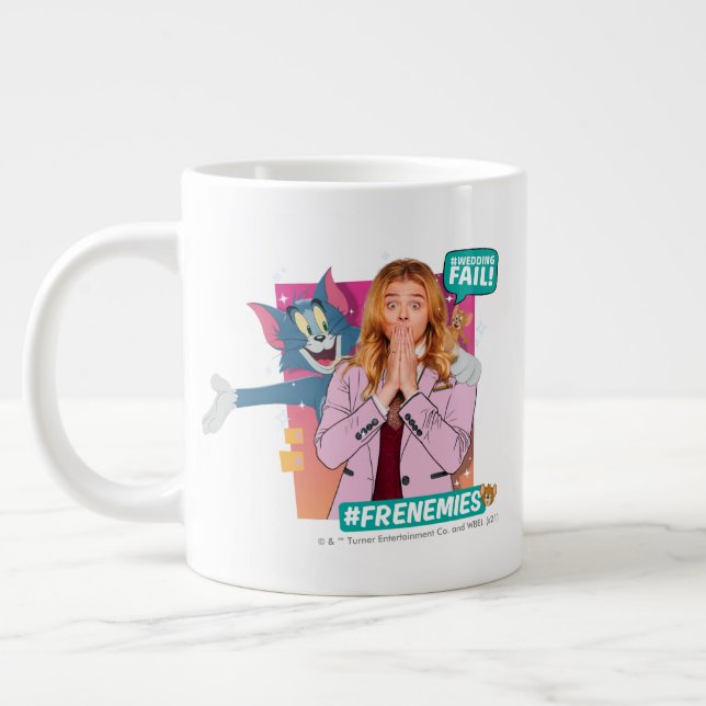 Tom & Jerry med Kayla - Franska Jumbo Mugg (Vänster)