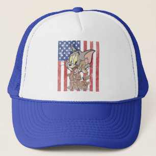Tom & Jerry med US-flagga Keps