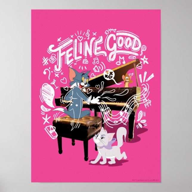 Tom & Jerry Play Piano - Kattdjurets Bra Poster (Framsidan)