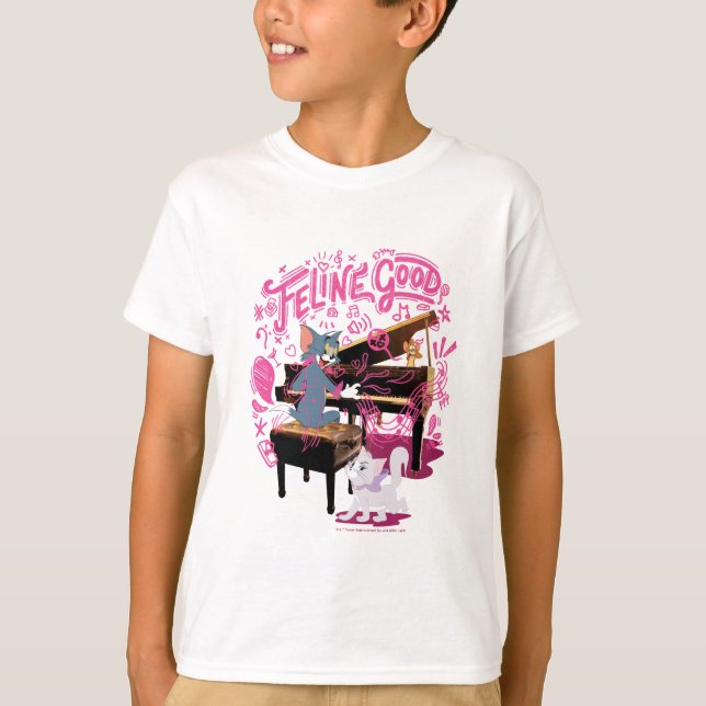 Tom & Jerry Play Piano - Kattdjurets Bra T Shirt (Framsida)