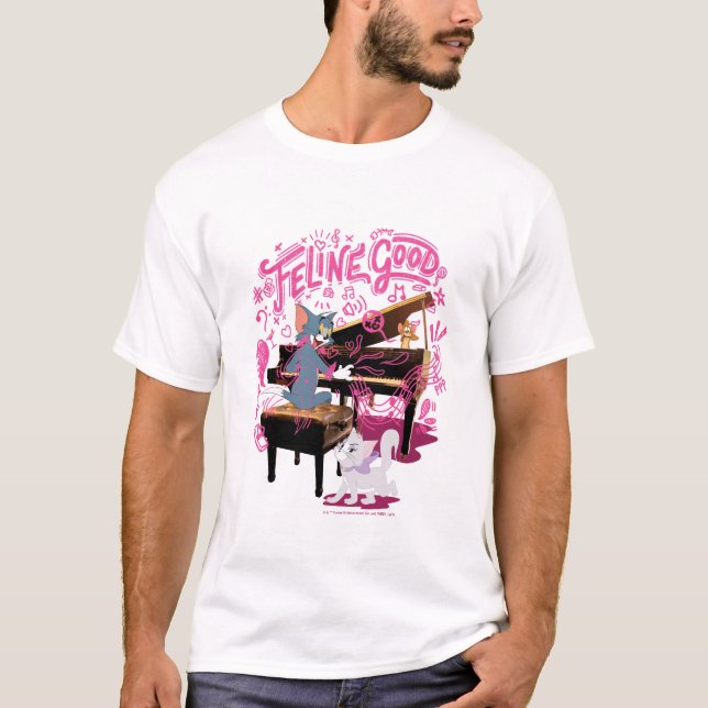 Tom & Jerry Play Piano - Kattdjurets Bra T Shirt (Framsida)