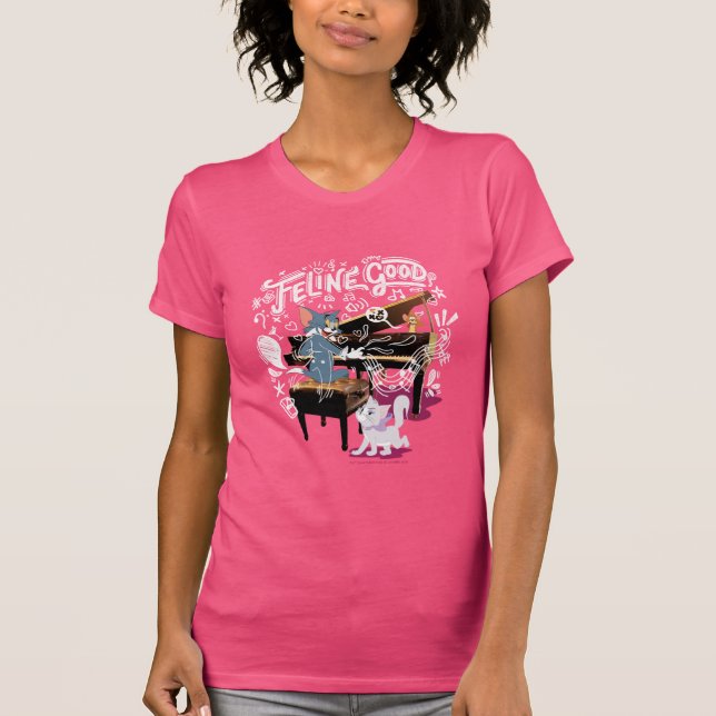Tom & Jerry Play Piano - Kattdjurets Bra T Shirt (Framsida)