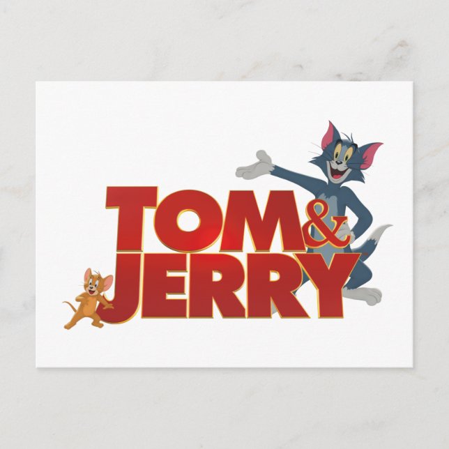 Tom & Jerry With Movie Logotyp Vykort (Framsida)